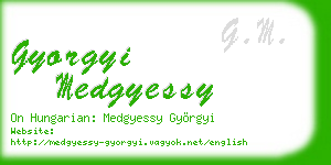 gyorgyi medgyessy business card